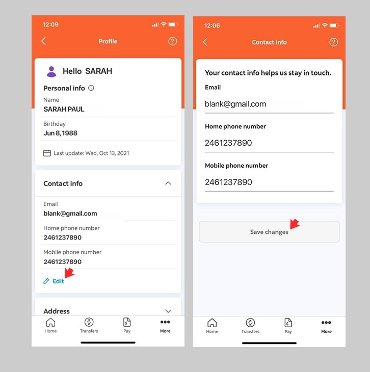 How to update your personal information