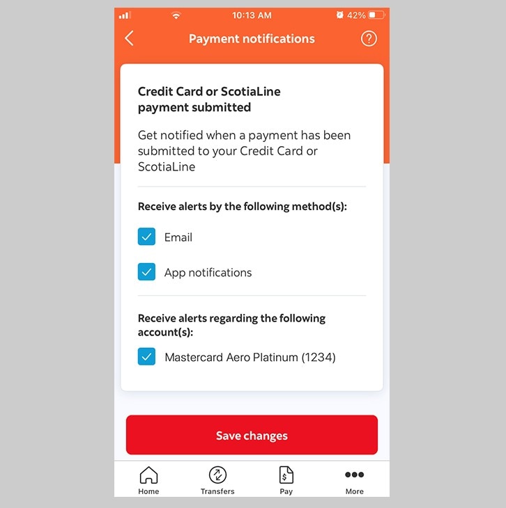 How to set up credit card payment reminders Scotiabank Barbados